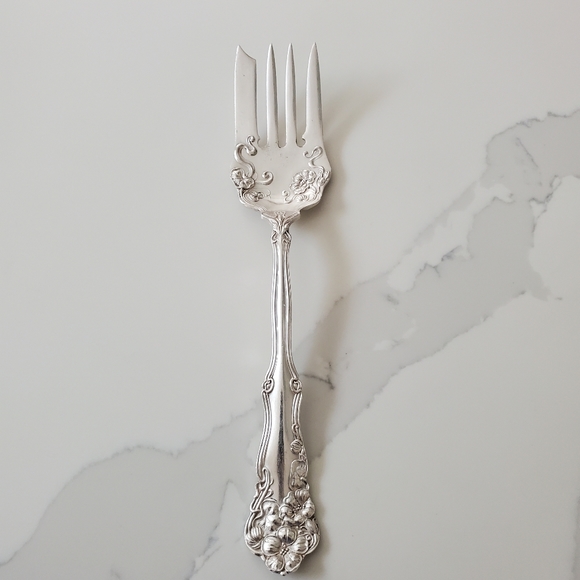 Wm Rogers BERWICK Diana 1904 International cold meat serving fork 8 3/4 inch - Picture 6 of 9